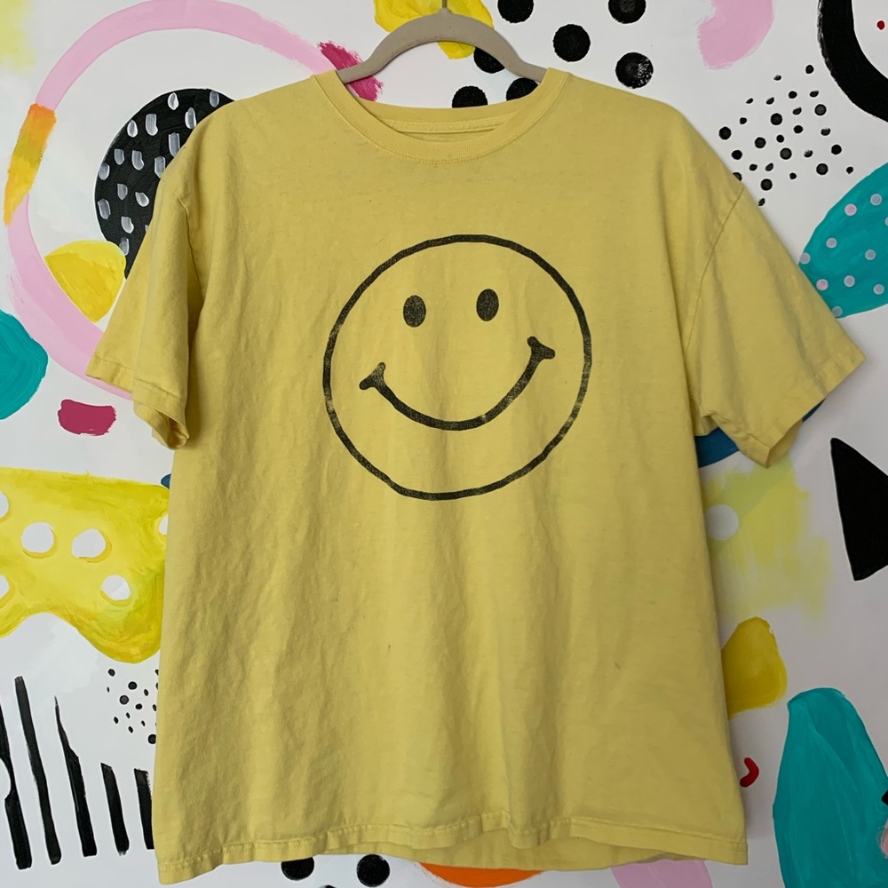 Vintage Yellow Smiley Face Tee